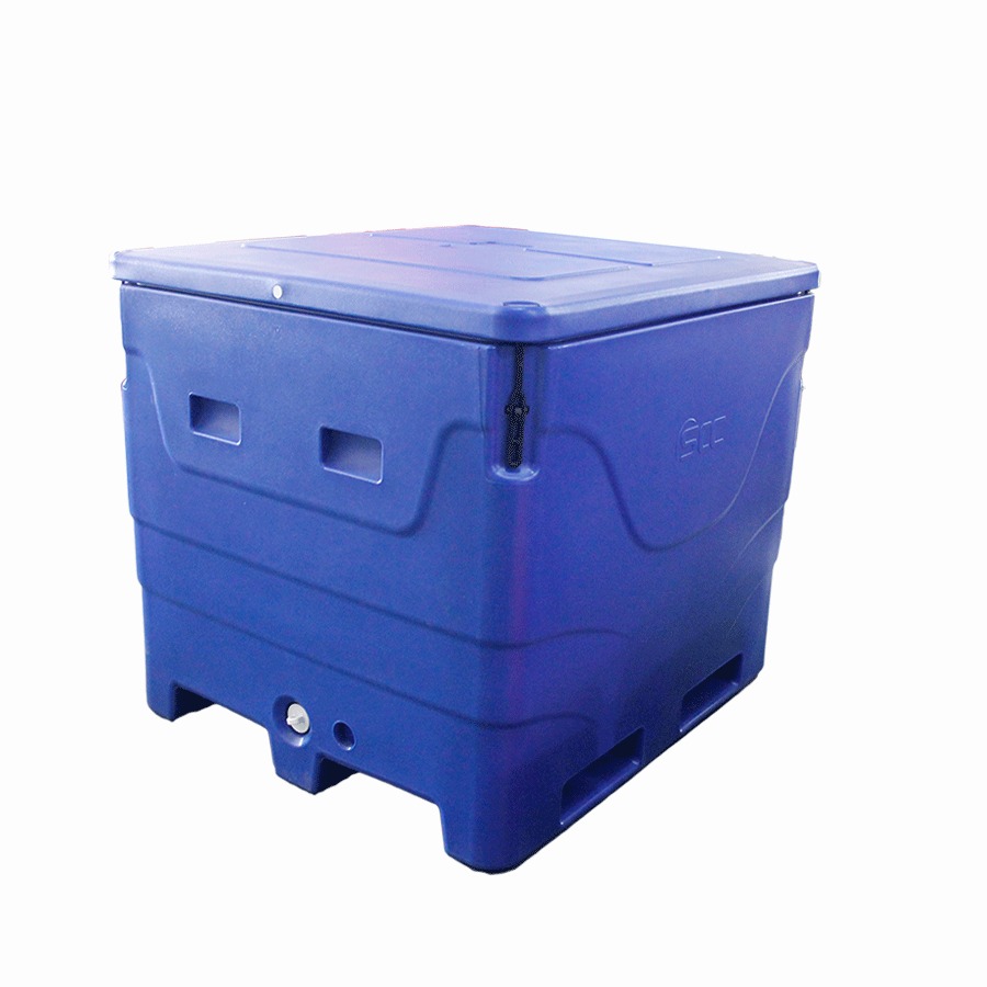 滚塑冷藏箱 大容量冷链箱 渔业冷藏箱水产海鲜用1000L图片