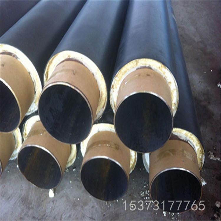 热力管网 黑夹克保温钢管 高密度聚乙烯聚氨酯硬质泡沫保温钢管图片