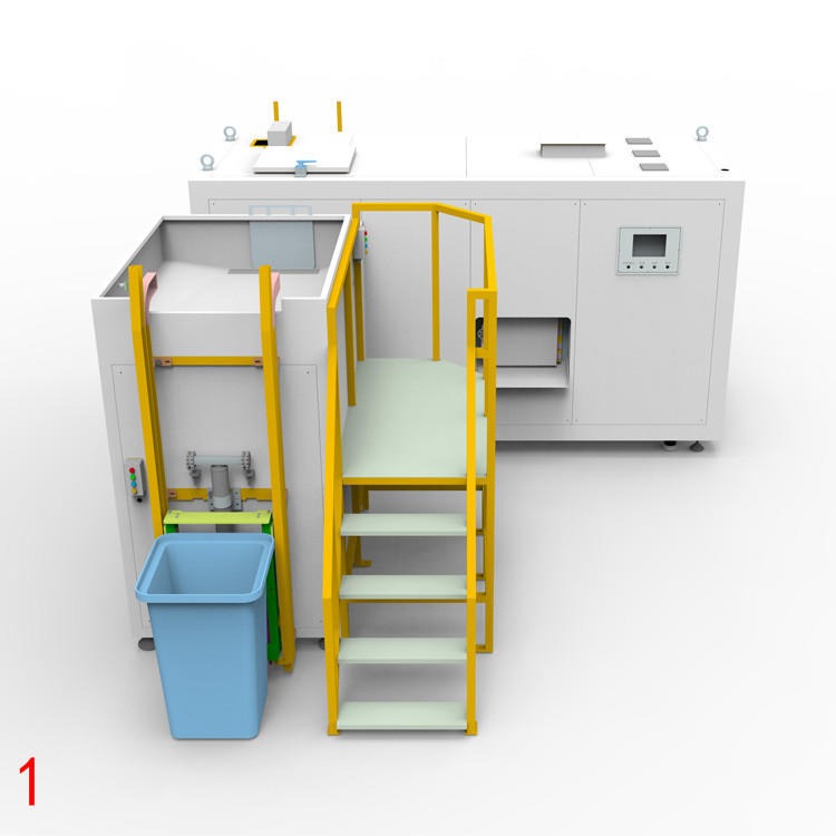 乾蓝环保可代工 餐厨垃圾水洗机 自动分拣式 餐厨垃圾处理设备 PL-2-3吨