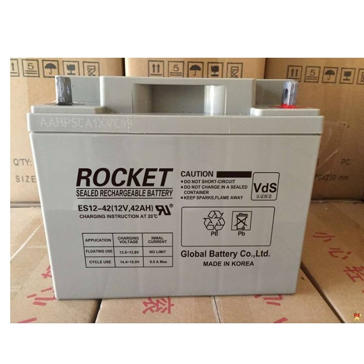ROCKET韩国火箭蓄电池ES80-12阀控式通讯设备蓄电池计算机系统12V80AH型号规格