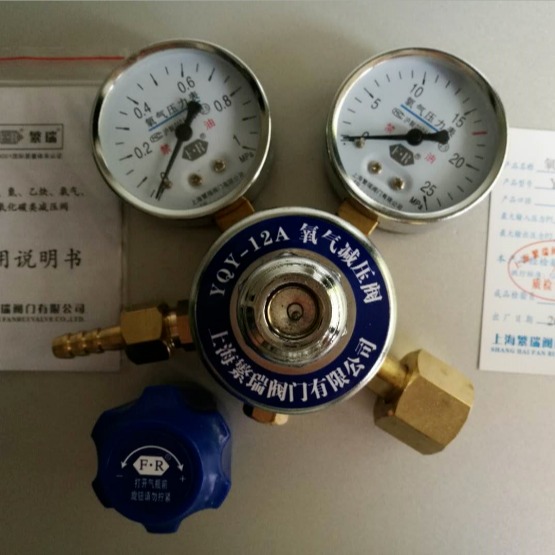 上减 YQY-12A 氧气减压阀 氧气瓶减压调节器  氧气压力表  原装图片