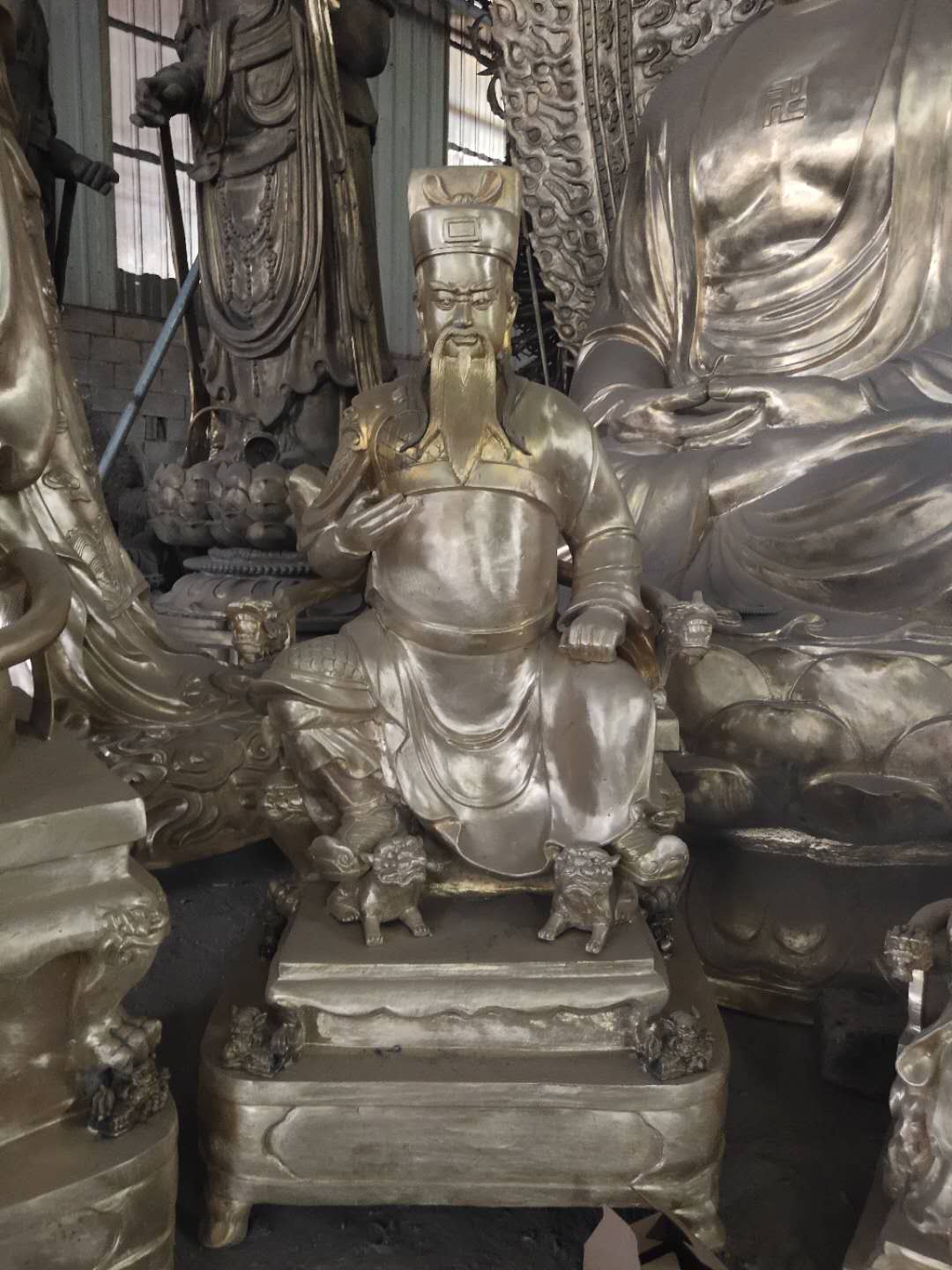 神像 温州慈宏法器供应玻璃钢土地公土地婆神像 道观铜雕神像 露天大型铜神像