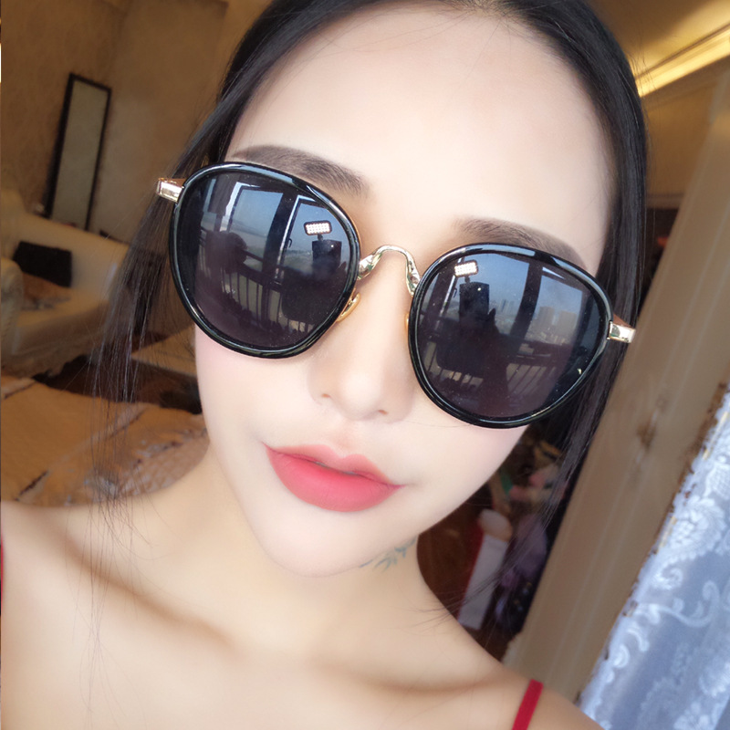 2016韩版新款太阳镜女士潮人男女明星时尚大气墨镜彩膜反光太阳镜图片