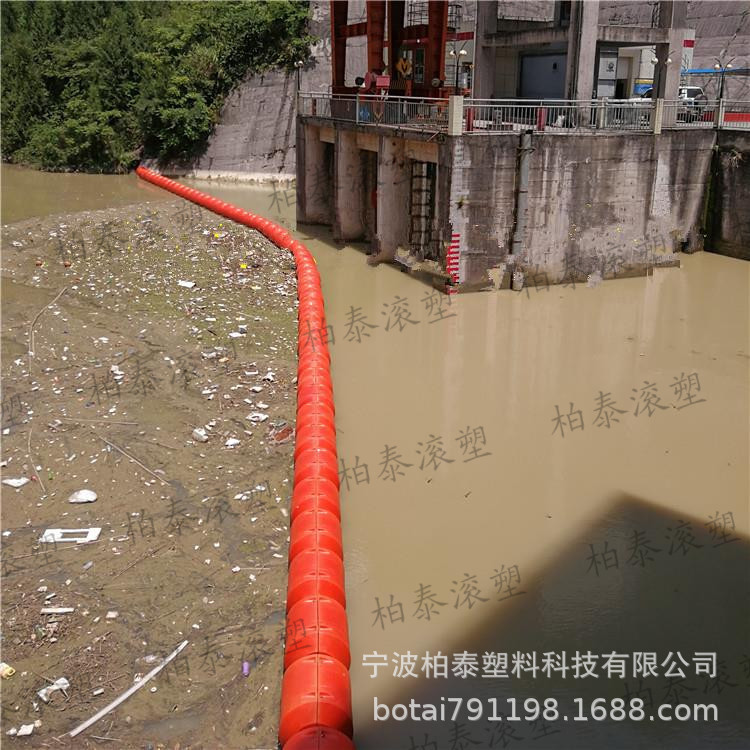 水电厂拦污用塑胶浮筒 水上拦漂滚筒 拦污栅浮标示例图4