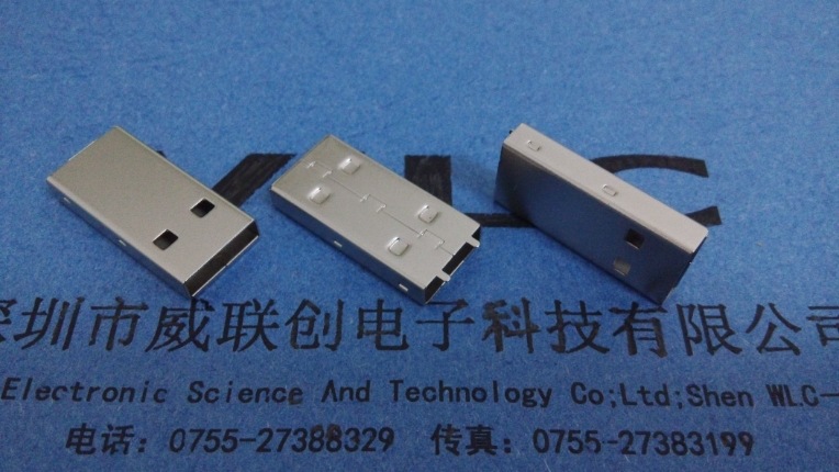 优U盘外壳 AM 黑胶体 一体座 USB接口 2.0四卡点示例图1