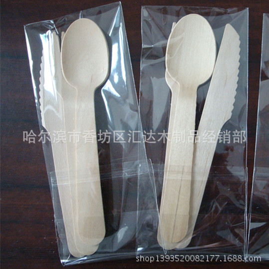 木叉   供应刀叉勺 木质环保刀叉勺 一次性木刀叉勺 套装160MM刀叉勺