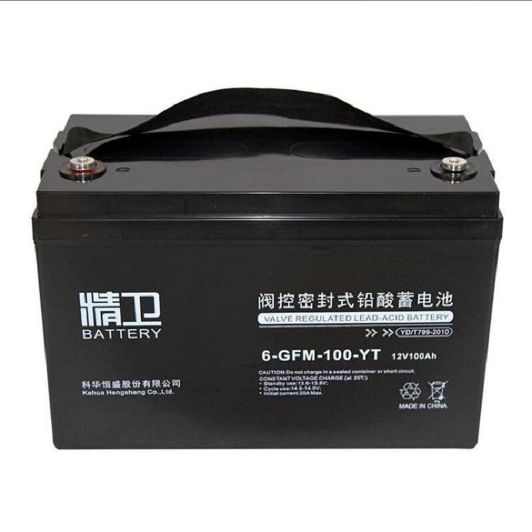 精卫蓄电池6-GFM-100-YT 12V100AH电力系统UPS/EPS直流屏配套