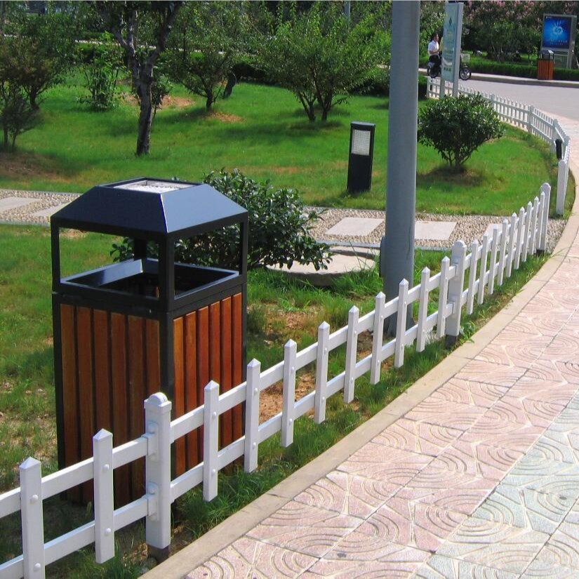 塑料围栏厂家 德兰白色农村改造pvc草坪护栏
