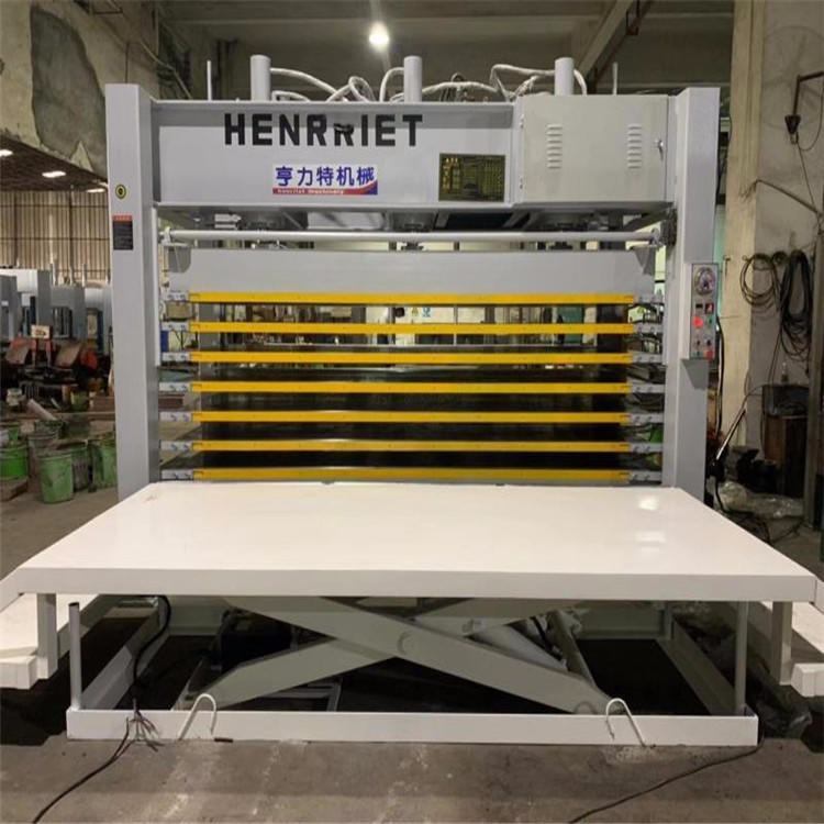亨力特生产天然气液化气加热热压机 天花吊顶铝蜂窝板压机  配升降平台热压机