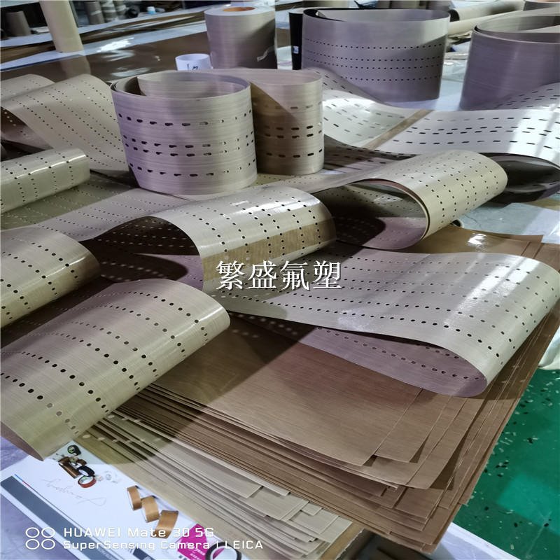 DEWERE525串焊机铁氟龙输送带 皮带厂家直销可定制打孔耐高温耐磨图片