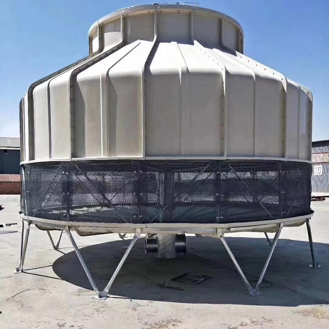 圆形冷却塔 玻璃钢逆流式冷却塔 东华泰DHT-100T中央空调机组专用冷却水塔 大型冷却塔厂家图片