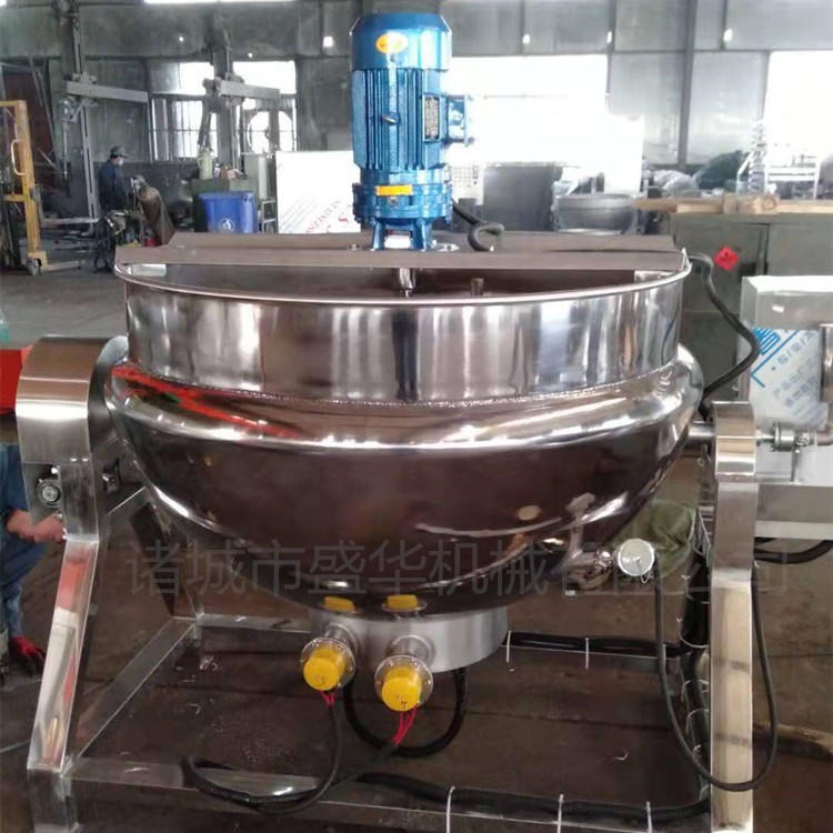 毛豆蒸煮夹层锅 蒸煮设备 立式盖子夹层锅