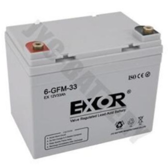 EX33-12埃索蓄电池 EXOR电池6-GFM-33 阀控式密闭蓄电池12V33AH 安防 电力直流屏用电瓶