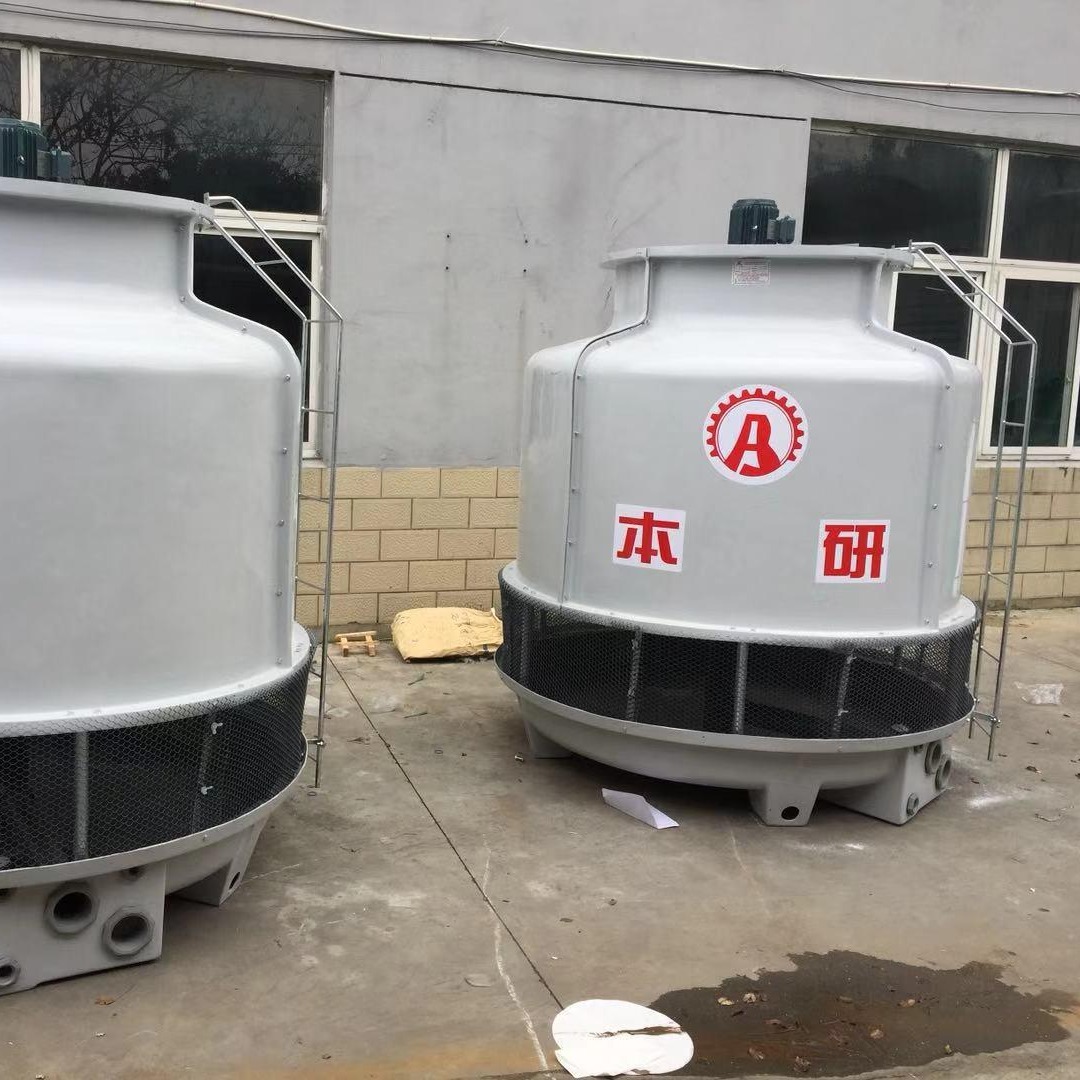 厂家直销 南京冷却塔  玻璃钢圆形逆流冷却水塔 本研BY-R-100T凉水塔 价格低廉