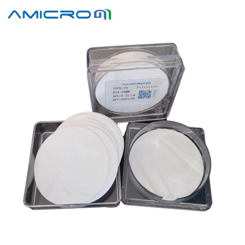 Amicrom实验室滤膜60mm玻璃纤维滤膜0.80um GF微孔滤膜滤滤纸 25张/盒 直径60毫米圆形白色滤纸