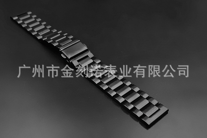 现货批发三珠实心不锈钢表带 金属表带 开关孔18MM-24MM智能手表示例图19