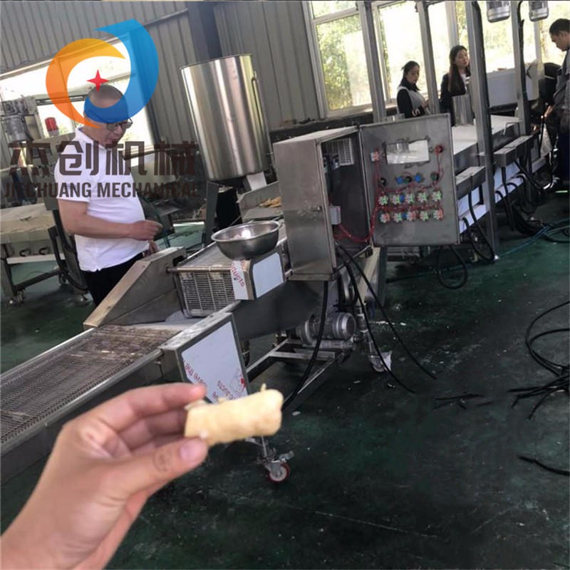 鳕鱼块上浆机设备视频 杰创鳕鱼块裹浆机 连续生产的鳕鱼块油炸机器图片