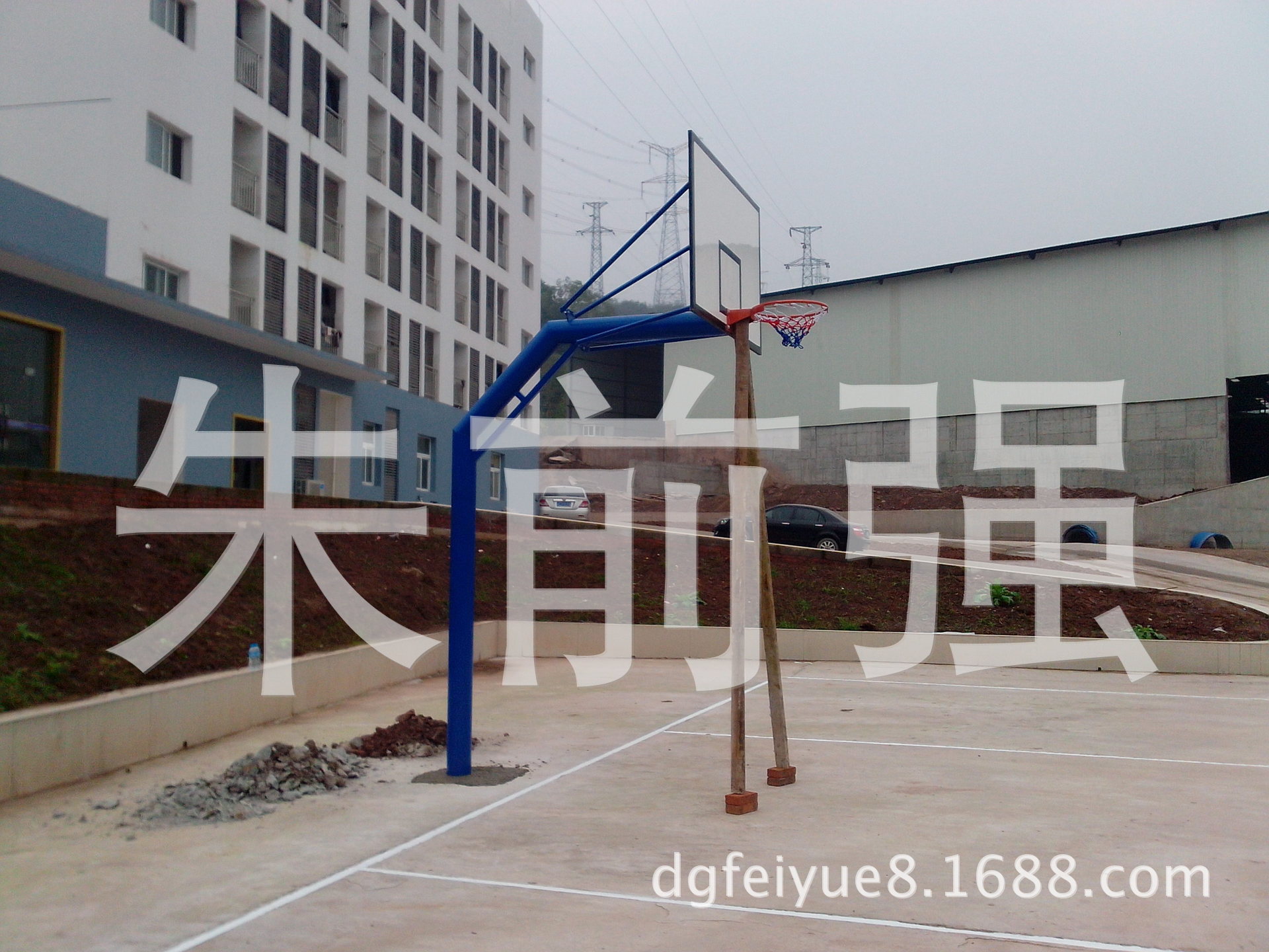 供应体育器材 独臂篮球架 地埋式篮球架 学校篮球架 工厂篮球架示例图7