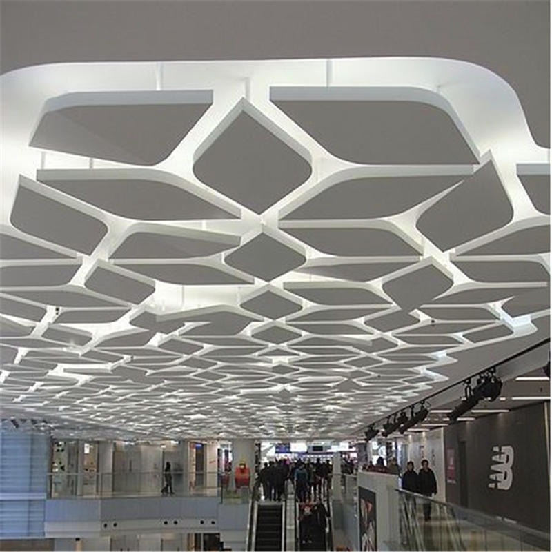 屹晟建材造型玻纤吸音板 玻纤吸音垂片 创意吊顶装饰 声学吸音玻纤垂片天花 空间吸声体