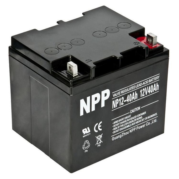 NPP耐普蓄电池NP12-40 12V40AH阀控式蓄电池 UPS EPS机房设备电源专用