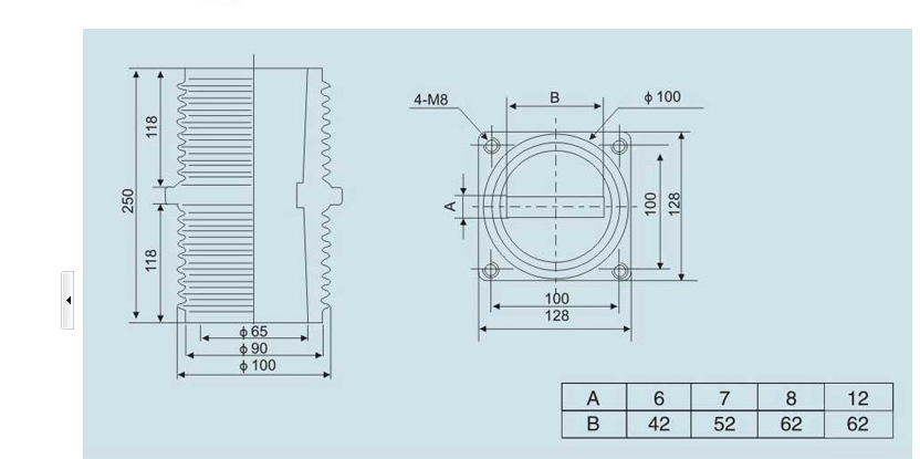 优质供应高压成套绝缘件 100×100环网柜穿墙套管 TG4-10Q示例图11