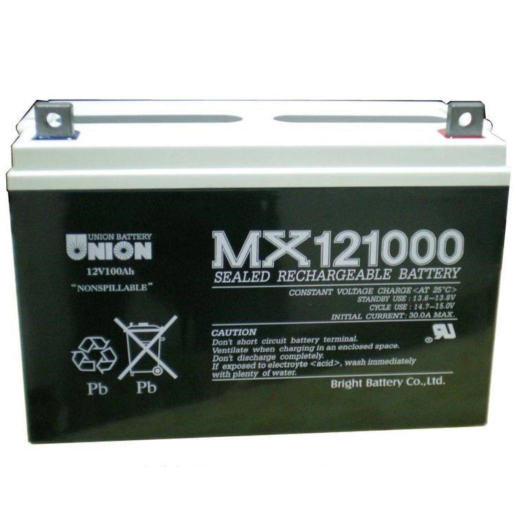 韩国UNION蓄电池MX121000友联12V100AH铅酸电池 机房储能电池 直流屏 延长供电系统