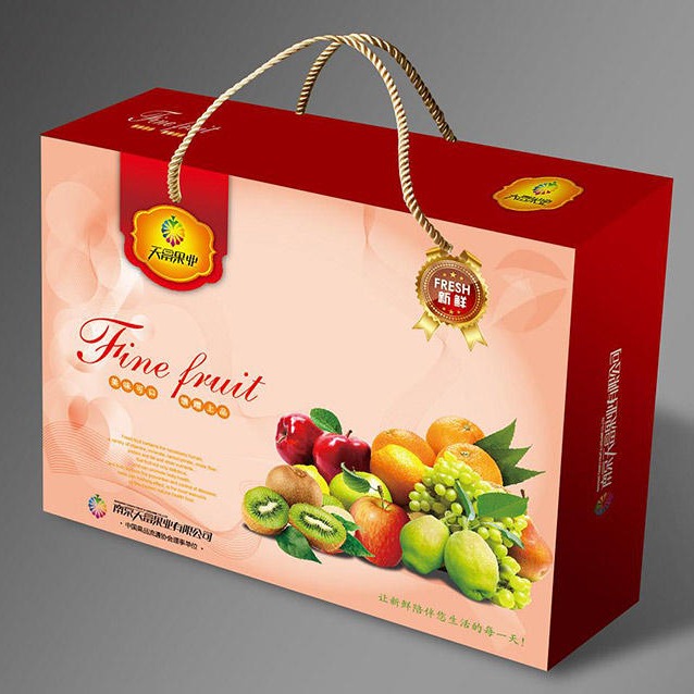 水果包装盒定制 彩色瓦楞盒定制 南京专业定制彩色瓦楞盒 水果礼盒定制图片