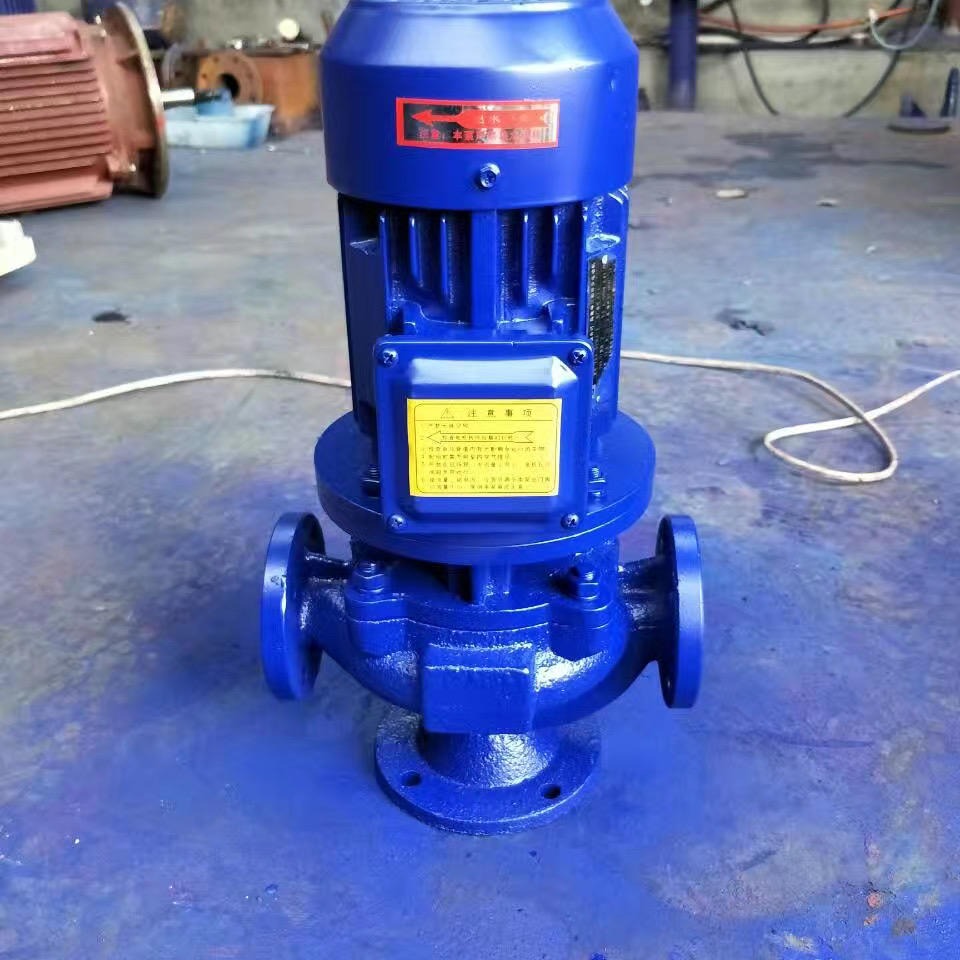蓝升泵业ISG立式管道离心泵 单级单吸立式离心泵 不锈钢管道离心泵 ISG25-125/A立式离心泵