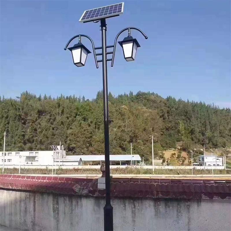 鑫永虹太阳能庭院灯热销款 3.5米双头中式仿古小区公园 LED庭院路灯