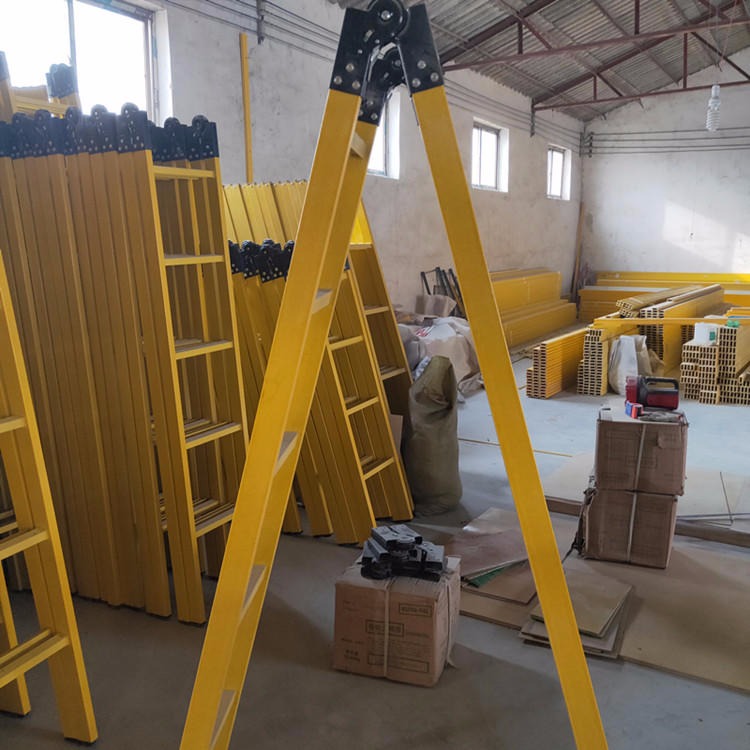 防触电玻璃钢梯子 英威厂家供应JYT加厚型电力全绝缘关节梯