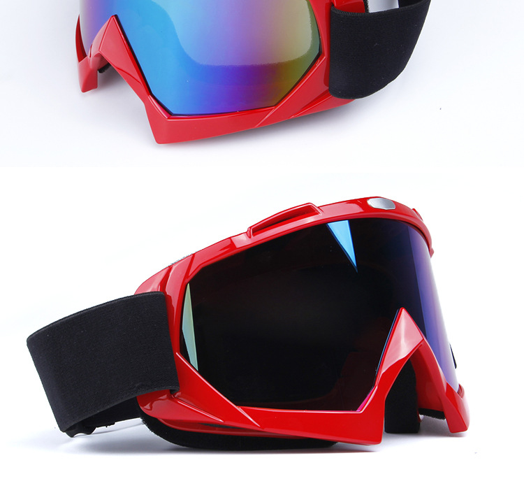 厂家批发H013户外男女款摩托车风镜滑雪眼镜越野风镜 护目镜示例图10