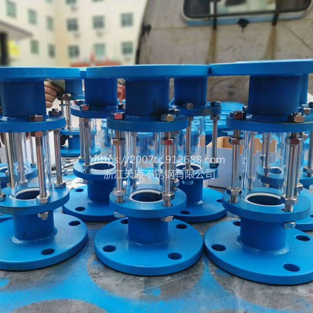 温州市厂家直销碳钢法兰视盅管道试镜玻璃管长度可定制