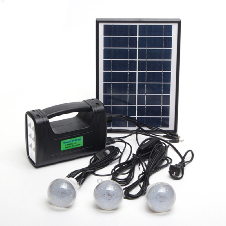 热销一拖三太阳能直流系统家用户外发电LED灯手提灯USB充电电源示例图20