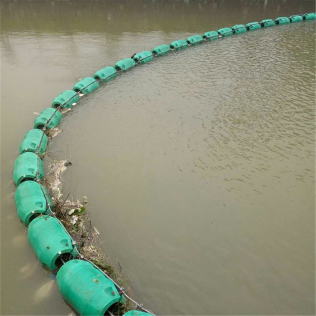水电厂夹拦污栅浮桶,拦污排夹网浮筒 水库拦截网浮体图片