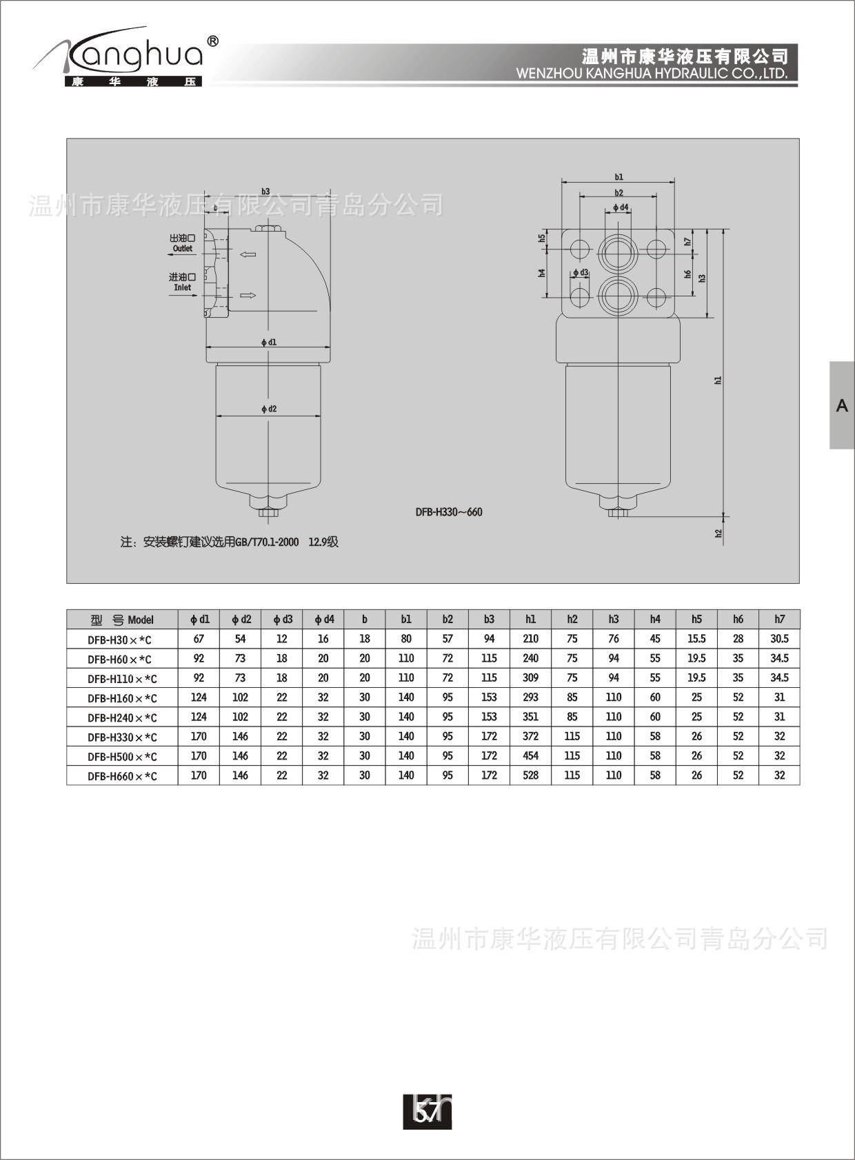 厂家直供DFB-H330高压板式过滤器 板式安装高压滤油器示例图3
