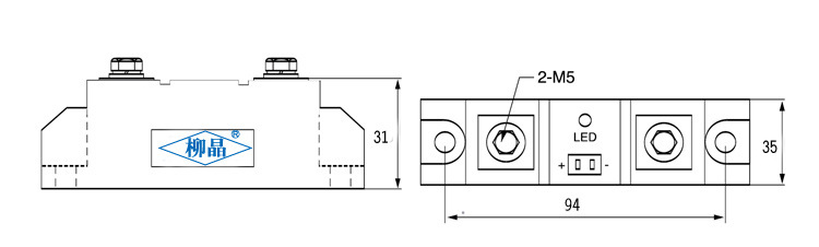 单相固态继电器300A  H3300ZF    工业级固态继电器 300A 柳晶示例图11