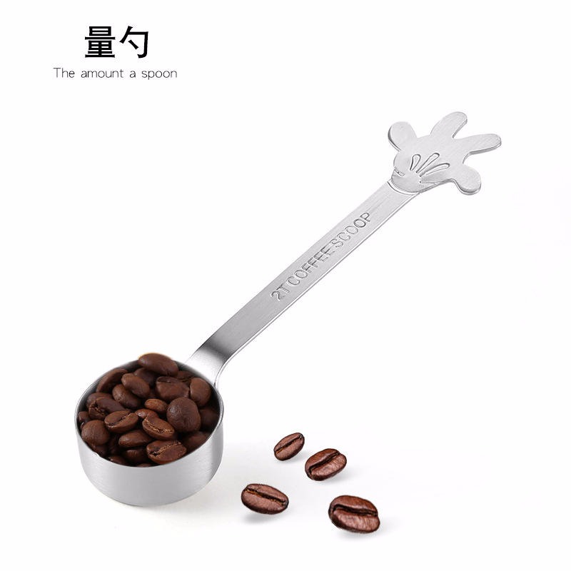 不锈钢圆形咖啡量勺量匙 烘焙刻度计量批发 调味匙料理勺厨房小工具 咖啡店餐具勺子定做logo图片