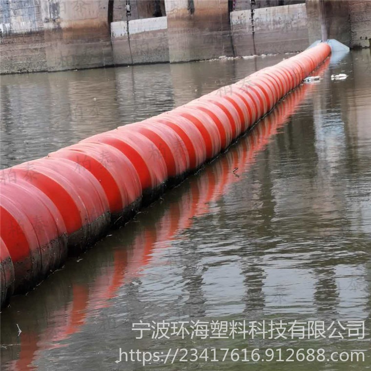 龙头石水电站拦污用0.6米直径组合式拦污浮筒图片
