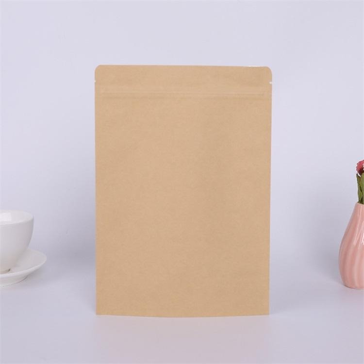 定制自立袋 牛皮纸自立袋 食物包装袋 坚果袋 茶叶袋可密封自立袋图片
