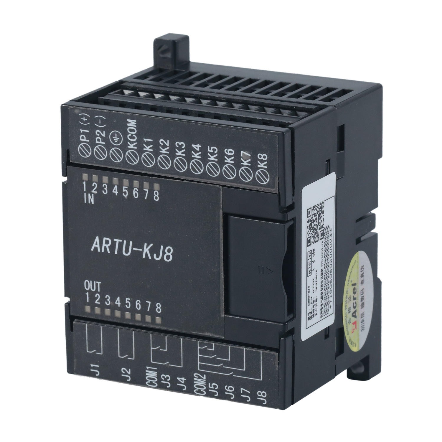 安科瑞 8路开关量采集和8路继电器输出采集信号 1路485通讯 ARTU-KJ8 遥信单元组合