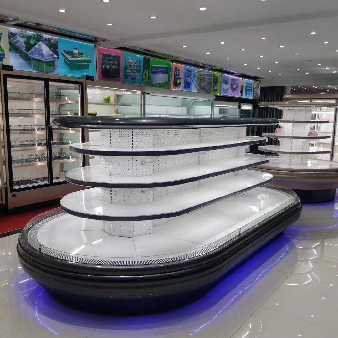 漯河市环岛柜 环形保鲜柜 商场中岛柜  风幕柜 超市冷柜 工厂直销 支持定制 未来雪-WLX-HD-190图片