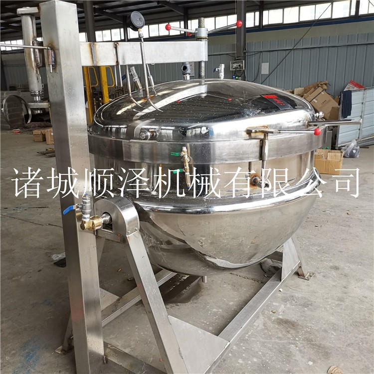 顺泽销售600型不锈钢粽子蒸煮锅 自动控温控压蒸煮设备 蒸煮锅