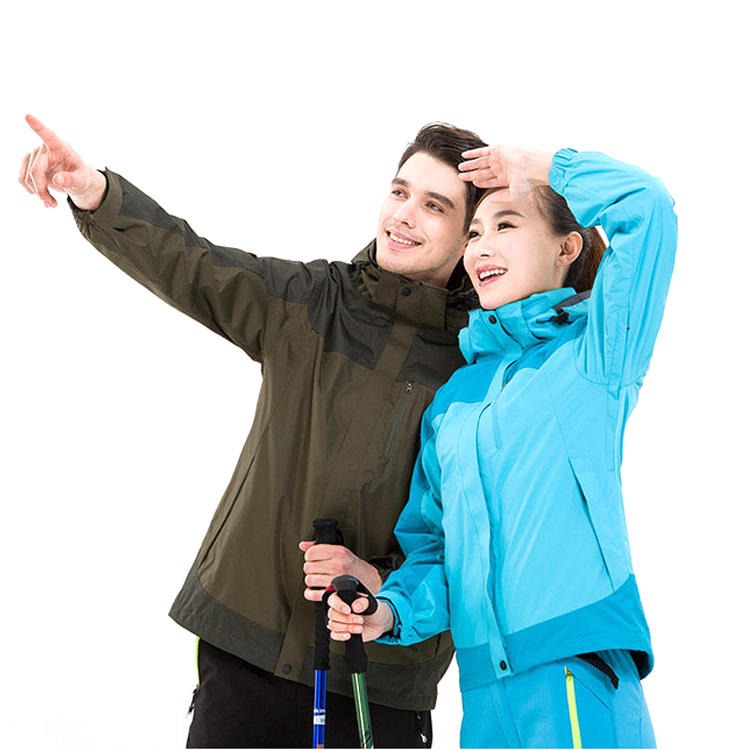 户外男女两件套三合一防风加厚秋冬冲锋衣 可定制LOGO图片