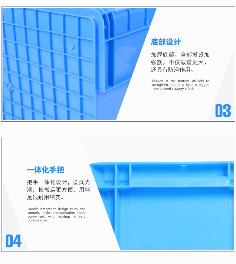 厂家直销塑料周转箱 塑料防静电大型工业周转箱 塑料工具箱现货示例图10