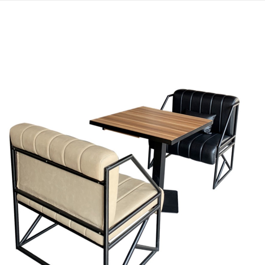 深圳防火板餐桌定做 太二酸菜鱼餐厅家具厂家 CZ-560配套餐桌卡座沙发优惠来众美德