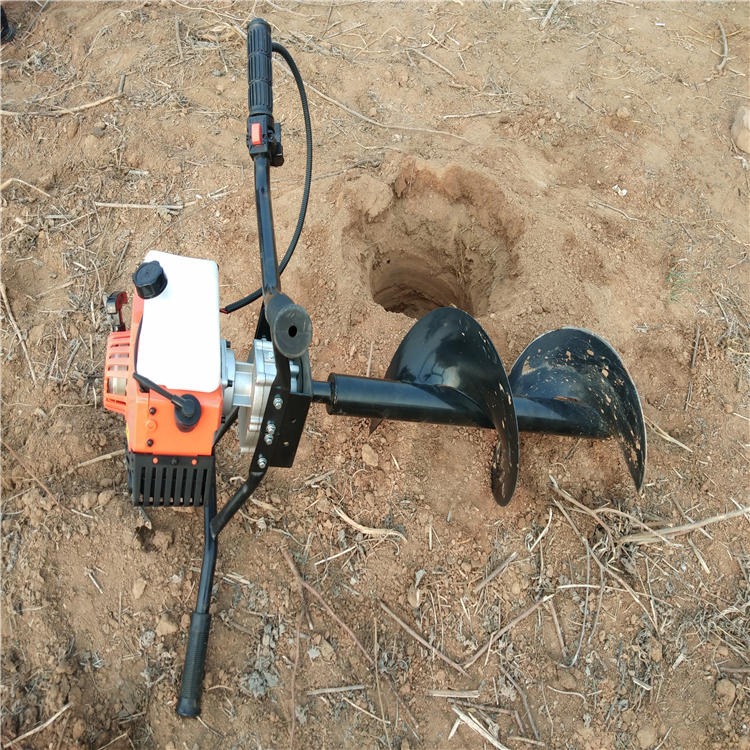 挖树坑机 汽油螺旋钻头大动力