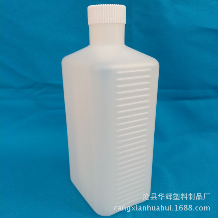 批发供应 1000ml塑料瓶 透明磨砂方形防滑液体瓶 农药瓶 医药瓶厂示例图5