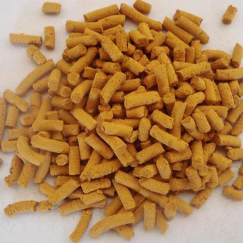 昌奇氧化铁脱硫剂 高硫容黄色条形状4mm-12mm柱状脱硫剂