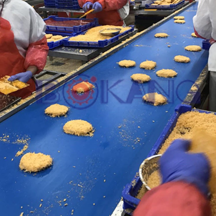 博康XKJ600 猪排裹粉设备 鱼排裹鲜糠 玉米片 雪花片 多功能裹粉机设备厂家