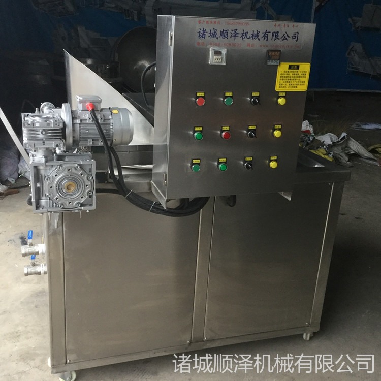 销售顺泽1000型豆制品油炸机 电加热全自动坚果类油炸设备 顺泽机械